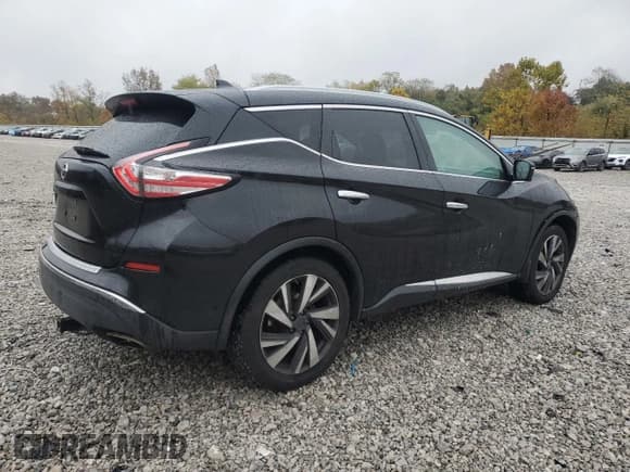 ✅ 2018 Nissan Murano SV • VIN: 5N1AZ2MH6JN173480 • Lot: 90608095. Listed on Copart with 125,920 mi. Free auction sales archive from the USA and detailed vehicle history report at DreamBid. Image 3.