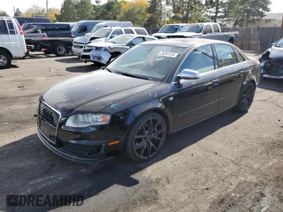 ✅ 2007 Audi S4 • VIN: WAUGL98E27A199807 • Lot: 75247414. Listed on Copart with 88,496 mi. Free auction sales archive from the USA and detailed vehicle history report at DreamBid. Image 1.
