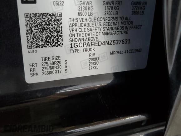 ✅ 2022 Chevrolet Silverado 1500 High Country • VIN: 1GCPAFED4NZ537631 • Лот: 76933424. Опубликован ранее на Copart с пробегом 19 794 миль. Бесплатный доступ к архиву аукционных продаж из США и подробный отчёт об истории автомобиля на DreamBid. Изображение 12.