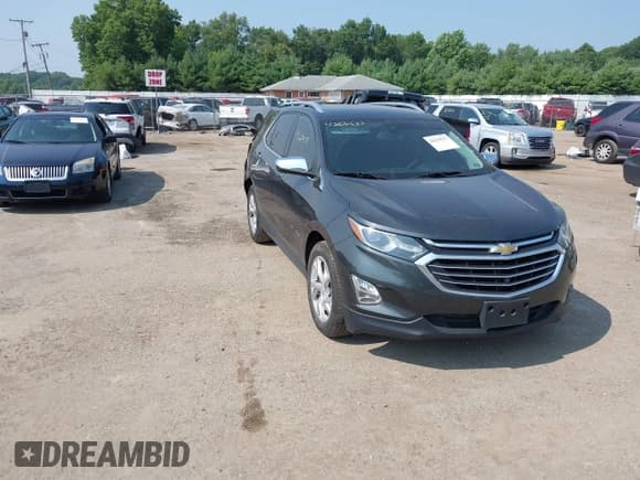 ✅ 2019 Chevrolet Equinox Premier • VIN: 2GNAXNEV4K6184569 • Lot: 42670537. Listed on IAAI with 163,594 mi. Free auction sales archive from the USA and detailed vehicle history report at DreamBid. Image 1.