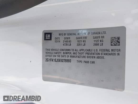 2014 Chevrolet Camaro SS с VIN 2G1FK1EJ5E9278880, выставлен на аукционе IAAI как лот 43171278 с пробегом 89 977 миль миль и . История ставок и продаж доступна на DreamBid. Изображение 9.