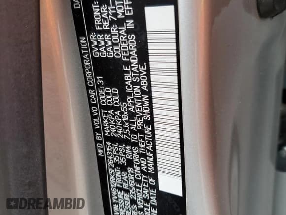 ✅ 2015 Volvo XC60 T5 • VIN: YV4612RK5F2643154 • Lot: 92268225. Listed on Copart with 63,283 mi. Free auction sales archive from the USA and detailed vehicle history report at DreamBid. Image 13.