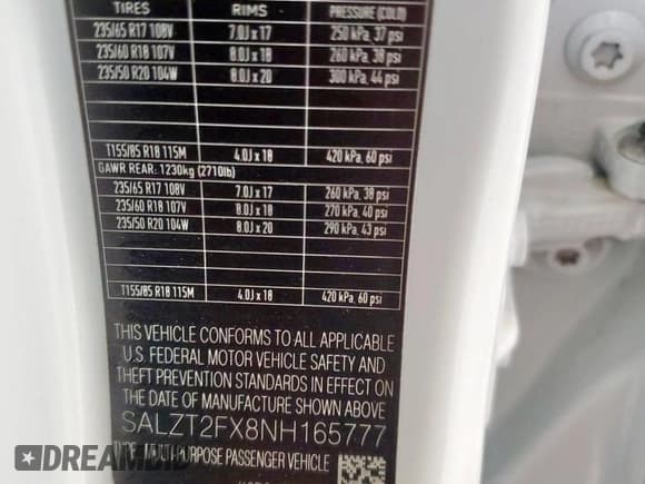 ✅ 2022 Land Rover Range Rover Evoque R-Dynamic S • VIN: SALZT2FX8NH165777 • Лот: 62955355. Опубликован ранее на Copart с пробегом 51 633 миль. Бесплатный доступ к архиву аукционных продаж из США и подробный отчёт об истории автомобиля на DreamBid. Изображение 13.