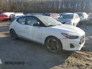2019 Hyundai Veloster Turbo R-Spec z VIN KMHTH6AB7KU013196, wystawiony jako Copart lot #46281785 z przebiegiem 117 555 mil mil oraz Szkoda całkowita • Salvage title. Historia ofert i sprzedaży dostępna na DreamBid. Obrazek 4.