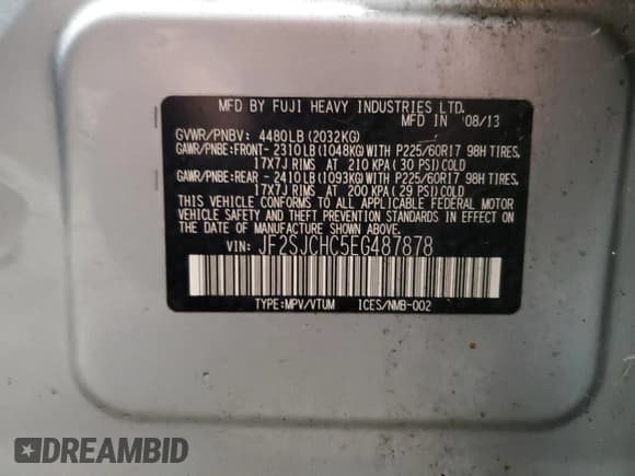 ✅ 2014 Subaru Forester Limited • VIN: JF2SJCHC5EG487878 • Лот: 90940025. Опубликован ранее на Copart с пробегом 225 686 миль. Бесплатный доступ к архиву аукционных продаж из США и подробный отчёт об истории автомобиля на DreamBid. Изображение 14.