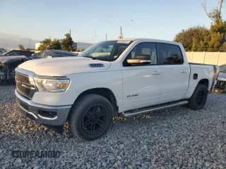 2022 Ram 1500 Big Horn with VIN 1C6RRFFG7NN340896, listed as a Copart auction lot 82528925 with 29,597 mi miles and Salvage title. Bid and sale history available at DreamBid. Image 1.