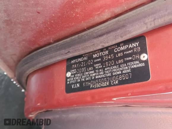 2002 Hyundai Elantra GT z VIN KMHDN55D52U068507, wystawiony jako Copart lot #50656835 z przebiegiem 201 909 mil mil oraz Szkoda całkowita • Salvage title. Historia ofert i sprzedaży dostępna na DreamBid. Obrazek 13.