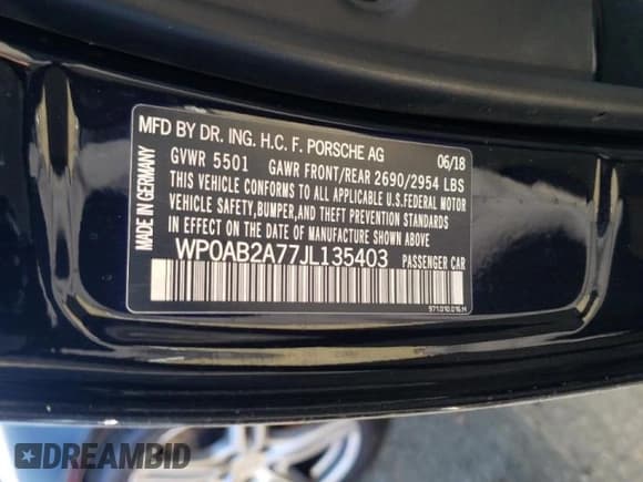 ✅ 2018 Porsche Panamera 4S • VIN: WP0AB2A77JL135403 • Lot: 44942112. Wystawiony na Copart z przebiegiem 65 238 mil. Bezpłatny archiwum sprzedaży aukcyjnych z USA i szczegółowy raport historii pojazdu na DreamBid. Zdjęcie 10.