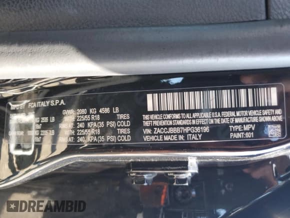 ✅ 2017 Jeep Renegade Latitude • VIN: ZACCJBBB7HPG36196 • Лот: 81741305. Опубликован ранее на Copart с пробегом 73 383 миль. Бесплатный доступ к архиву аукционных продаж из США и подробный отчёт об истории автомобиля на DreamBid. Изображение 12.