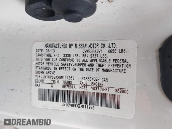 ✅ 2014 Infiniti Q60 Journey • VIN: JN1CV6EKXEM111959 • Лот: 43336556. Опубликован ранее на IAAI с пробегом 124 544 миль. Бесплатный доступ к архиву аукционных продаж из США и подробный отчёт об истории автомобиля на DreamBid. Изображение 9.