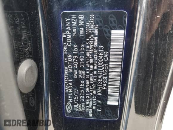 2020 Hyundai Veloster z VIN KMHT36AH1LU004613, wystawiony jako Copart lot #80860654 z przebiegiem 91 453 mil mil oraz Szkoda całkowita • Salvage title. Historia ofert i sprzedaży dostępna na DreamBid. Obrazek 12.