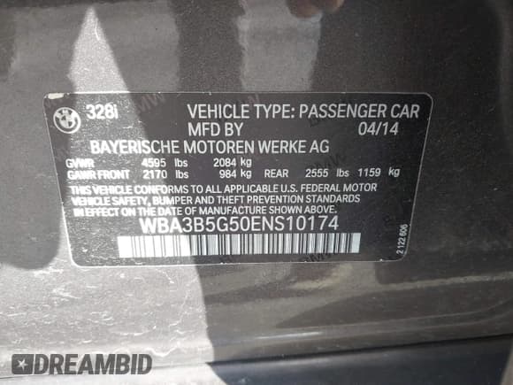 ✅ 2014 BMW 3 Series 328i xDrive • VIN: WBA3B5G50ENS10174 • Lot: 43583584. Wystawiony na IAAI z przebiegiem 267 345 mil. Bezpłatny archiwum sprzedaży aukcyjnych z USA i szczegółowy raport historii pojazdu na DreamBid. Zdjęcie 9.
