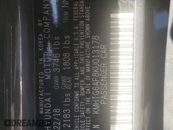 2019 Hyundai Veloster Premium z VIN KMHTG6AF8KU013178, wystawiony jako Copart lot #84291964 z przebiegiem 79 367 mil mil oraz Szkoda całkowita • Salvage title. Historia ofert i sprzedaży dostępna na DreamBid. Obrazek 13.