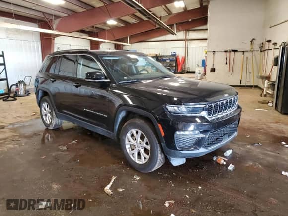 2022 Jeep Grand Cherokee Limited with VIN 1C4RJHBG2N8558292, listed as a Copart auction lot 68100935 with Not provided miles and Clean title. Bid and sale history available at DreamBid. Image 4.