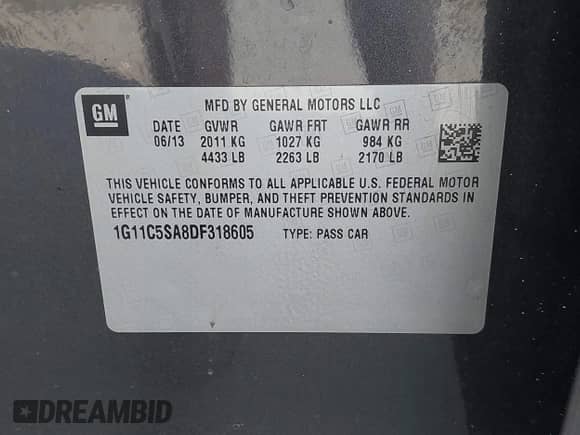 2013 Chevrolet Malibu LT z VIN 1G11C5SA8DF318605, wystawiony jako IAAI lot #43379144 z przebiegiem 89 799 mil mil oraz . Historia ofert i sprzedaży dostępna na DreamBid. Obrazek 9.