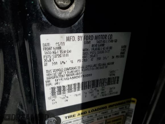 ✅ 2013 Ford Expedition Limited • VIN: 1FMJU2A58DEF53059 • Lot: 68314935. Listed on Copart with 204,098 mi. Free auction sales archive from the USA and detailed vehicle history report at DreamBid. Image 13.