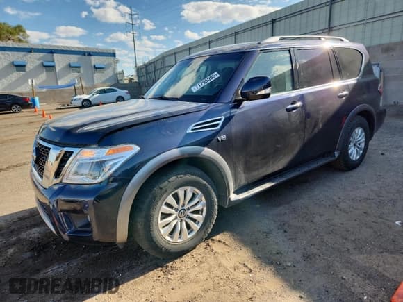 ✅ 2020 Nissan Armada SL • VIN: JN8AY2NC3L9617618 • Лот: 71796005. Опубликован ранее на Copart с пробегом 124 108 миль. Бесплатный доступ к архиву аукционных продаж из США и подробный отчёт об истории автомобиля на DreamBid. Изображение 1.