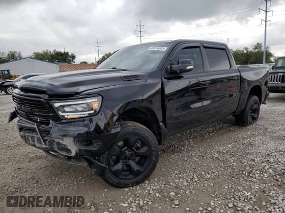 2019 Ram 1500 Big Horn с VIN 1C6SRFFT5KN892813, выставлен на аукционе Copart как лот 83814565 с пробегом 78 270 миль миль и Списание • Salvage title. История ставок и продаж доступна на DreamBid. Изображение 1.