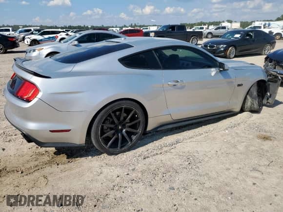 2015 Ford Mustang GT Premium with VIN 1FA6P8CF6F5412879, listed as a Copart auction lot 71130235 with 82,389 mi miles and Salvage title. Bid and sale history available at DreamBid. Image 3.