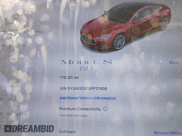 ✅ 2013 Tesla Model S • VIN: 5YJSA1CG1DFP21908 • Lot: 43236894. Listed on IAAI with 170,121 mi. Free auction sales archive from the USA and detailed vehicle history report at DreamBid. Image 7.