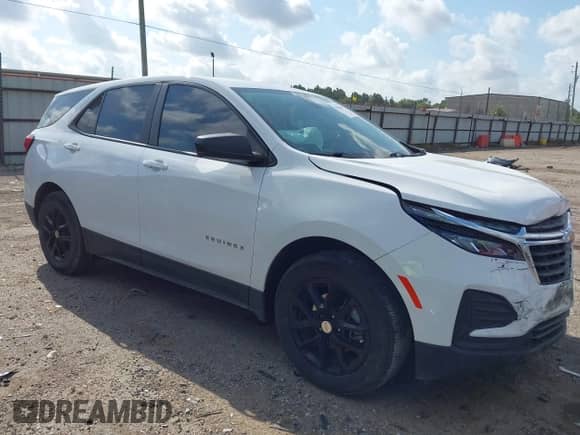 2024 Chevrolet Equinox LS with VIN 3GNAXHEG7RL195901, listed as a IAAI auction lot 43104808 with 20,593 mi miles and . Bid and sale history available at DreamBid. Image 1.