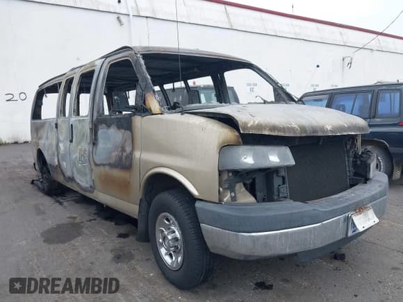 ✅ 2008 Chevrolet Express Passenger • VIN: 1GAHG39K981205450 • Lot: 40304968. Listed on IAAI with Not provided. Free auction sales archive from the USA and detailed vehicle history report at DreamBid. Image 1.
