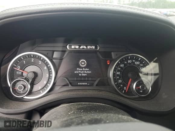 2022 Ram 1500 Laramie с VIN 1C6SRFJT4NN456188, выставлен на аукционе Copart как лот 60806655 с пробегом 22 800 миль миль и Списание • Salvage title. История ставок и продаж доступна на DreamBid. Изображение 9.