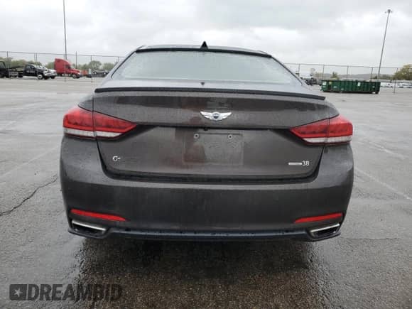 2015 Hyundai Genesis 3.8L with VIN KMHGN4JE9FU047199, listed as a Copart auction lot 82009455 with Not provided miles and Salvage title. Bid and sale history available at DreamBid. Image 6.