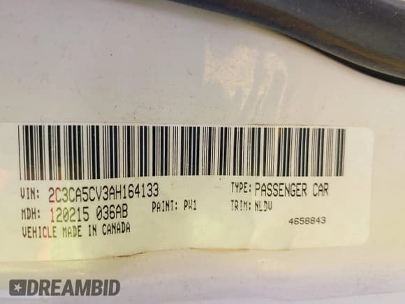 ✅ 2010 Chrysler 300 Touring • VIN: 2C3CA5CV3AH164133 • Lot: 43358783. Wystawiony na IAAI z przebiegiem 79 759 mil. Bezpłatny archiwum sprzedaży aukcyjnych z USA i szczegółowy raport historii pojazdu na DreamBid. Zdjęcie 9.