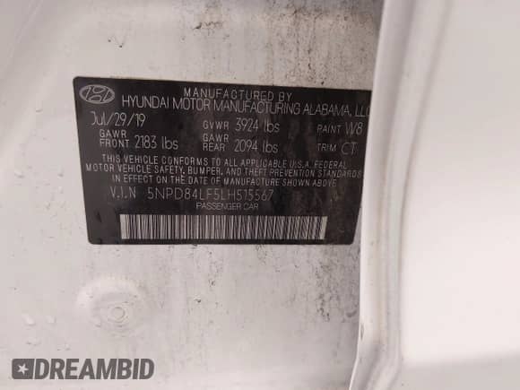 ✅ 2020 Hyundai Elantra SEL • VIN: 5NPD84LF5LH515567 • Лот: 43288613. Размещён на IAAI с пробегом 68 450 миль миль. Получите бесплатный доступ к архиву аукционных продаж из США и посмотрите подробный отчёт об истории автомобиля на DreamBid. Изображение 9.