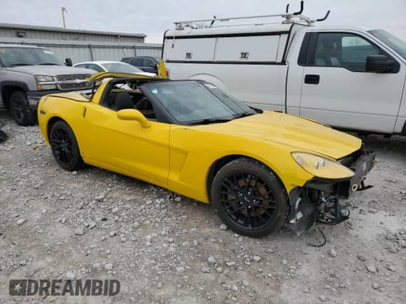 2008 Chevrolet Corvette with VIN 1G1YY25W585104169, listed as a Copart auction lot 80306694 with Not provided miles and Salvage title. Bid and sale history available at DreamBid. Image 4.