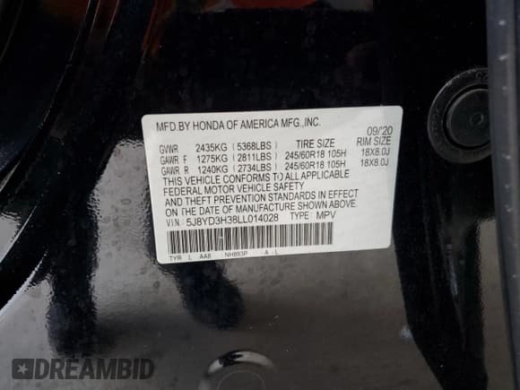 ✅ 2020 Acura MDX • VIN: 5J8YD3H38LL014028 • Lot: 86105685. Wystawiony na Copart z przebiegiem 60 905 mil. Bezpłatny archiwum sprzedaży aukcyjnych z USA i szczegółowy raport historii pojazdu na DreamBid. Zdjęcie 14.