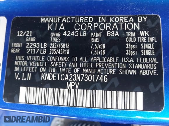 ✅ 2022 Kia Seltos SX • VIN: KNDETCA23N7301746 • Лот: 41878230. Опубликован ранее на IAAI с пробегом 85 036 миль. Бесплатный доступ к архиву аукционных продаж из США и подробный отчёт об истории автомобиля на DreamBid. Изображение 9.