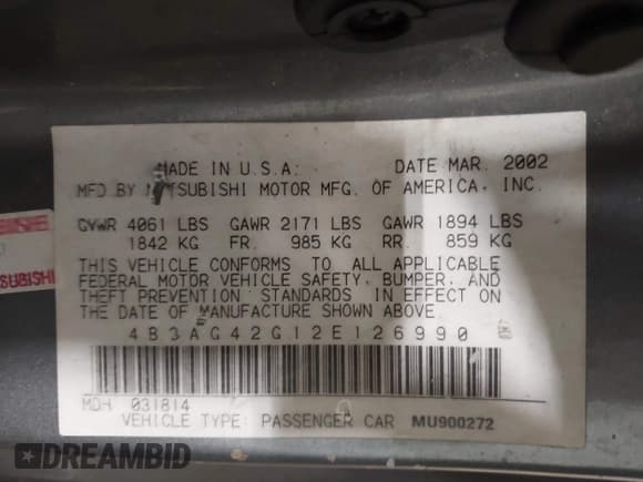 ✅ 2002 Dodge Stratus SE/SXT • VIN: 4B3AG42G12E126990 • Lot: 41611119. Wystawiony na IAAI z przebiegiem 92 871 mil. Bezpłatny archiwum sprzedaży aukcyjnych z USA i szczegółowy raport historii pojazdu na DreamBid. Zdjęcie 9.