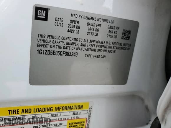 2012 Chevrolet Malibu 2LT z VIN 1G1ZD5E05CF383249, wystawiony jako Copart lot #68047944 z przebiegiem 139 234 mil mil oraz Czysty tytuł • Clean title. Historia ofert i sprzedaży dostępna na DreamBid. Obrazek 13.