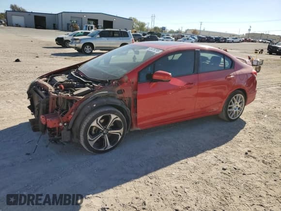 ✅ 2014 Honda Civic Si • VIN: 2HGFB6E56EH702520 • Lot: 92478795. Listed on Copart with 140,425 mi. Free auction sales archive from the USA and detailed vehicle history report at DreamBid. Image 1.