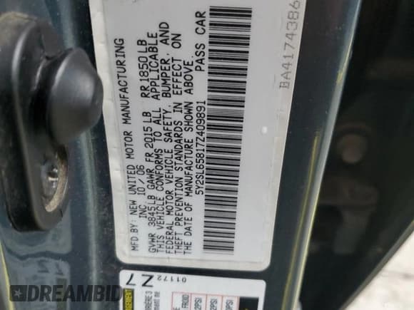 ✅ 2007 Pontiac Vibe • VIN: 5Y2SL65817Z409891 • Lot: 90279715. Listed on Copart with 207,308 mi. Free auction sales archive from the USA and detailed vehicle history report at DreamBid. Image 14.