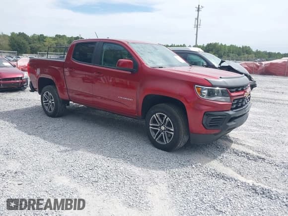 ✅ 2021 Chevrolet Colorado 2WD Work Truck • VIN: 1GCGSBEN7M1172647 • Lot: 43378467. Wystawiony na IAAI z przebiegiem 40 310 mil. Bezpłatny archiwum sprzedaży aukcyjnych z USA i szczegółowy raport historii pojazdu na DreamBid. Zdjęcie 1.