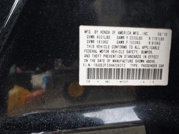 ✅ 2017 Acura ILX • VIN: 19UDE2F30HA006372 • Lot: 43809646. Listed on IAAI with 143,522 mi. Free auction sales archive from the USA and detailed vehicle history report at DreamBid. Image 9.