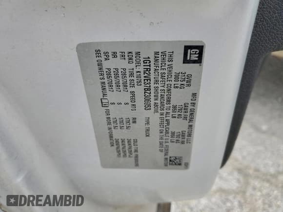 ✅ 2011 GMC Sierra 1500 SLE • VIN: 1GTR2VE37BZ306953 • Lot: 92797835. Wystawiony na Copart z przebiegiem 248 988 mil. Bezpłatny archiwum sprzedaży aukcyjnych z USA i szczegółowy raport historii pojazdu na DreamBid. Zdjęcie 12.