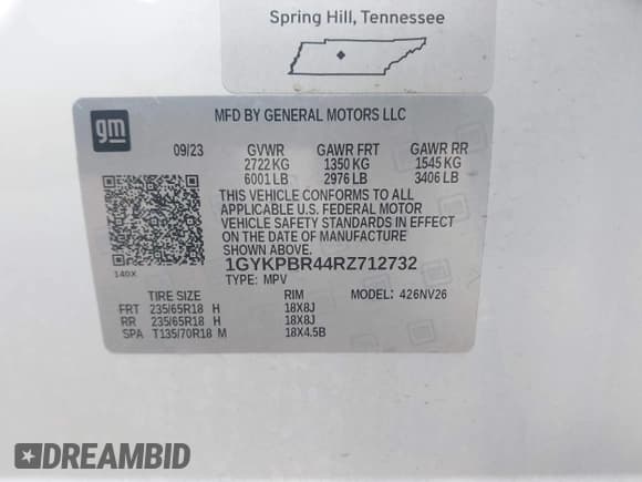 ✅ 2024 Cadillac XT6 AWD Luxury • VIN: 1GYKPBR44RZ712732 • Лот: 42082955. Опубликован ранее на IAAI с пробегом 21 785 миль. Бесплатный доступ к архиву аукционных продаж из США и подробный отчёт об истории автомобиля на DreamBid. Изображение 9.