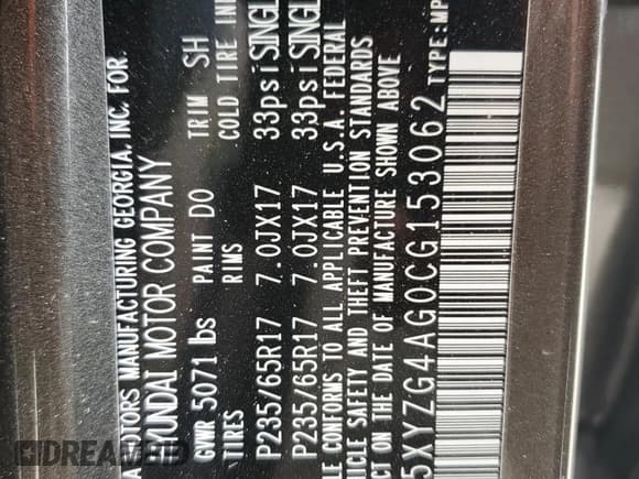 ✅ 2012 Hyundai Santa Fe GLS • VIN: 5XYZG4AG0CG153062 • Lot: 76452394. Listed on Copart with 99,354 mi. Free auction sales archive from the USA and detailed vehicle history report at DreamBid. Image 13.