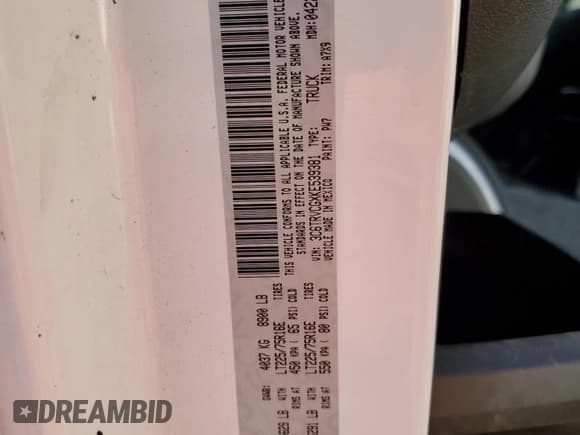 ✅ 2019 Ram ProMaster Cargo • VIN: 3C6TRVCGXKE539381 • Lot: 86545504. Listed on Copart with 271,447 mi. Free auction sales archive from the USA and detailed vehicle history report at DreamBid. Image 15.