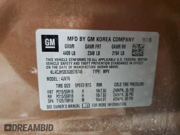 ✅ 2016 Buick Encore Premium • VIN: KL4CJHSB3GB576746 • Lot: 86477635. Wystawiony na Copart z przebiegiem 104 097 mil. Bezpłatny archiwum sprzedaży aukcyjnych z USA i szczegółowy raport historii pojazdu na DreamBid. Zdjęcie 13.