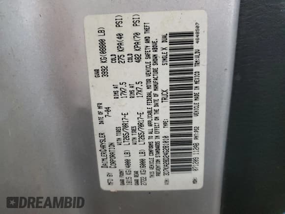 ✅ 2004 Dodge 2500 ST • VIN: 3D7KA28D24G281010 • Lot: 77801814. Wystawiony na Copart z przebiegiem Nie podano. Bezpłatny archiwum sprzedaży aukcyjnych z USA i szczegółowy raport historii pojazdu na DreamBid. Zdjęcie 14.