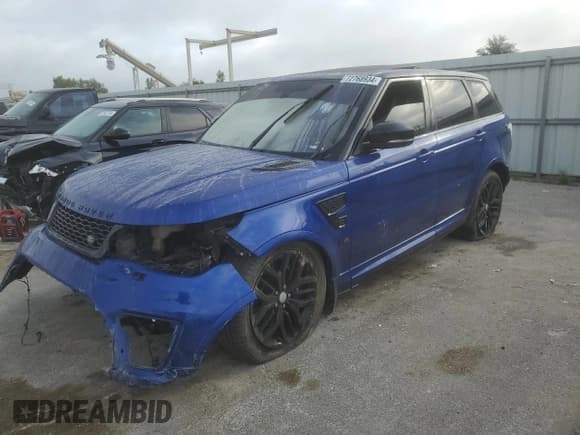 ✅ 2016 Land Rover Range Rover Sport SVR • VIN: SALWZ2EF4GA103637 • Lot: 72768934. Wystawiony na Copart z przebiegiem 106 690 mil. Bezpłatny archiwum sprzedaży aukcyjnych z USA i szczegółowy raport historii pojazdu na DreamBid. Zdjęcie 1.