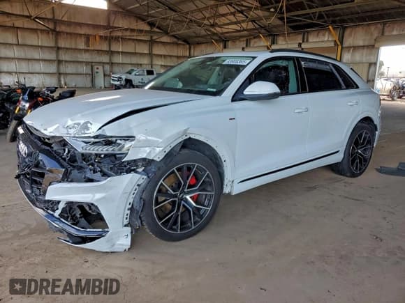 ✅ 2019 Audi Q8 Prestige • VIN: WA1FVAF1XKD023163 • Lot: 93908365. Wystawiony na Copart z przebiegiem 83 315 mil. Bezpłatny archiwum sprzedaży aukcyjnych z USA i szczegółowy raport historii pojazdu na DreamBid. Zdjęcie 1.