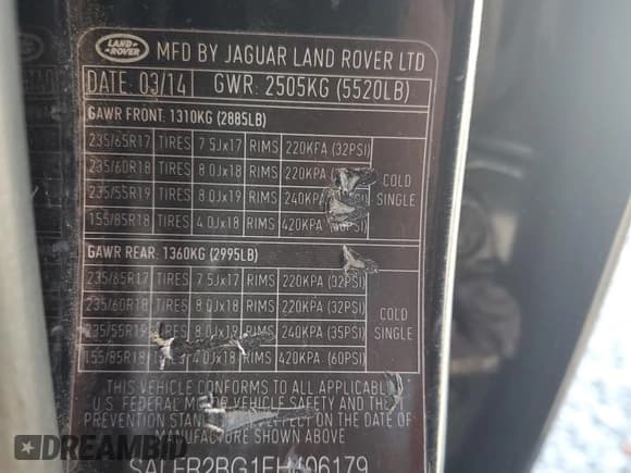✅ 2014 Land Rover LR2 • VIN: SALFR2BG1EH406179 • Лот: 82211535. Опубликован ранее на Copart с пробегом 189 981 миль. Бесплатный доступ к архиву аукционных продаж из США и подробный отчёт об истории автомобиля на DreamBid. Изображение 13.