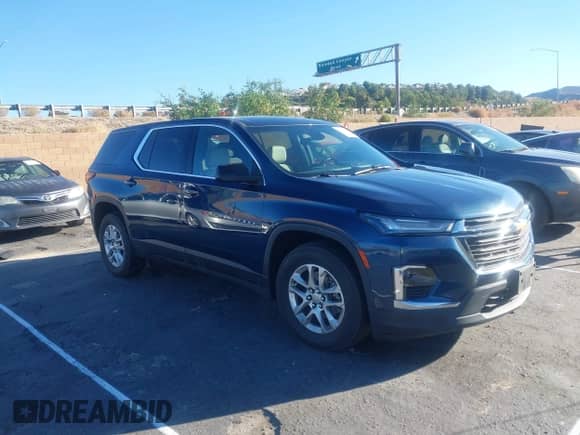 2023 Chevrolet Traverse LS with VIN 1GNERFKW3PJ246343, listed as a IAAI auction lot 43545002 with 41,918 mi miles and . Bid and sale history available at DreamBid. Image 1.