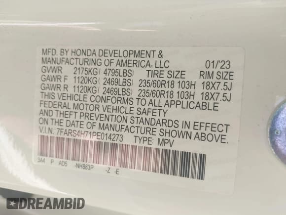 ✅ 2023 Honda CR-V EX-L • VIN: 7FARS4H71PE014273 • Lot: 43525602. Wystawiony na IAAI z przebiegiem 50 005 mil. Bezpłatny archiwum sprzedaży aukcyjnych z USA i szczegółowy raport historii pojazdu na DreamBid. Zdjęcie 9.